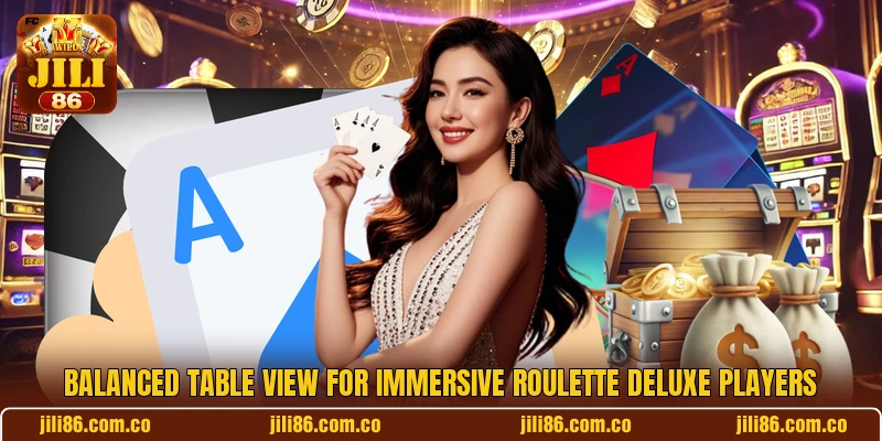 Balanced table view for Immersive Roulette Deluxe players Balanced table view for Immersive Roulette Deluxe players