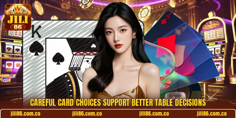 Careful card choices support better table decisions Careful card choices support better table decisions