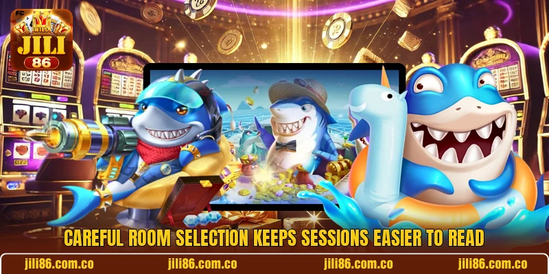 Careful room selection keeps sessions easier to read
