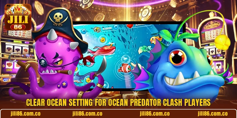 Clear ocean setting for Ocean Predator Clash players