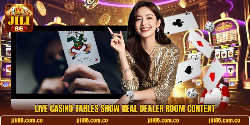 Live Casino tables show real dealer room context Live Casino tables show real dealer room context