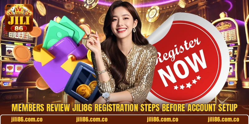 Members review JILI86 registration steps before account setup