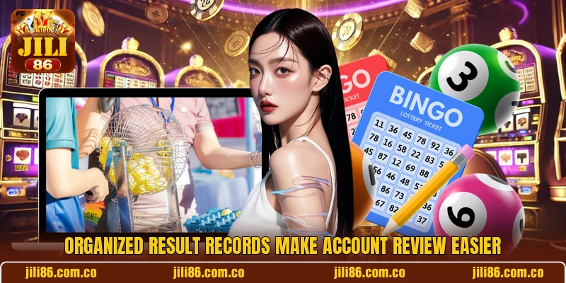 Organized result records make account review easier Organized result records make account review easier