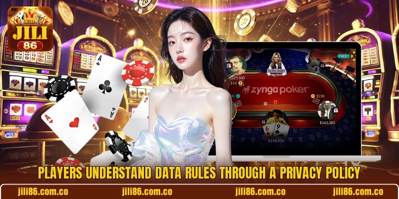 Players understand data rules through a privacy policy