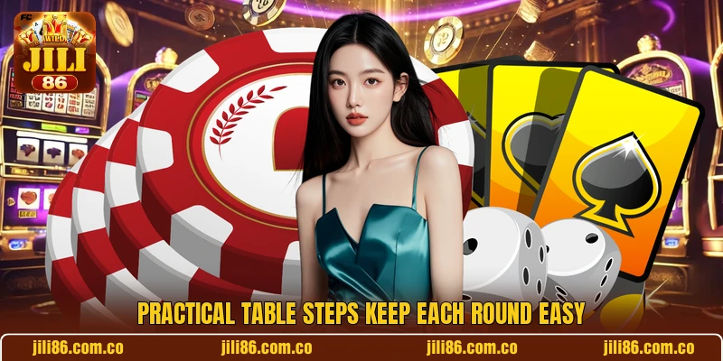Practical table steps keep each round easy