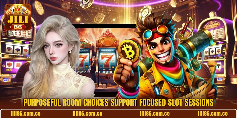 Purposeful room choices support focused slot sessions Purposeful room choices support focused slot sessions