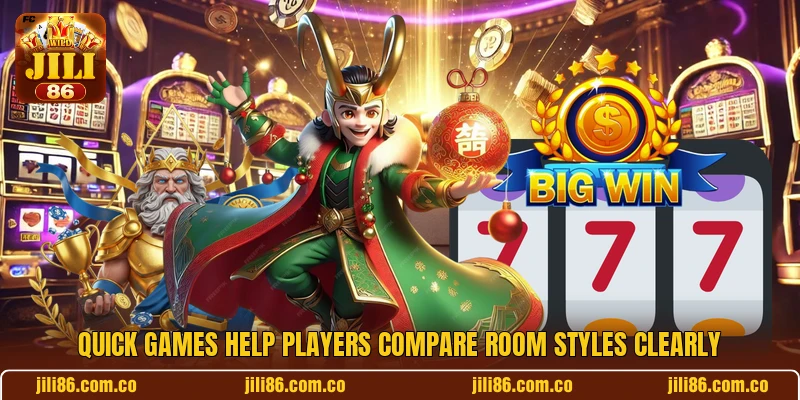 Quick games help players compare room styles clearly