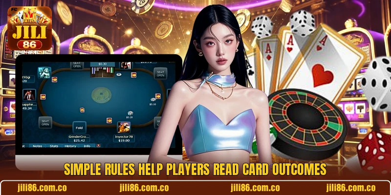 Simple rules help players read card outcomes Simple rules help players read card outcomes